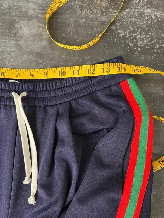 Gucci Navy Web Stripe Harem Joggers Size M - Picture 7 of 7